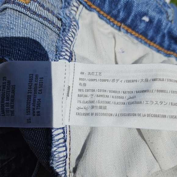 Abercrombie & Fitch Curve Love Ankle Straight Ultra High Rise 25S distressed - Picture 5 of 7